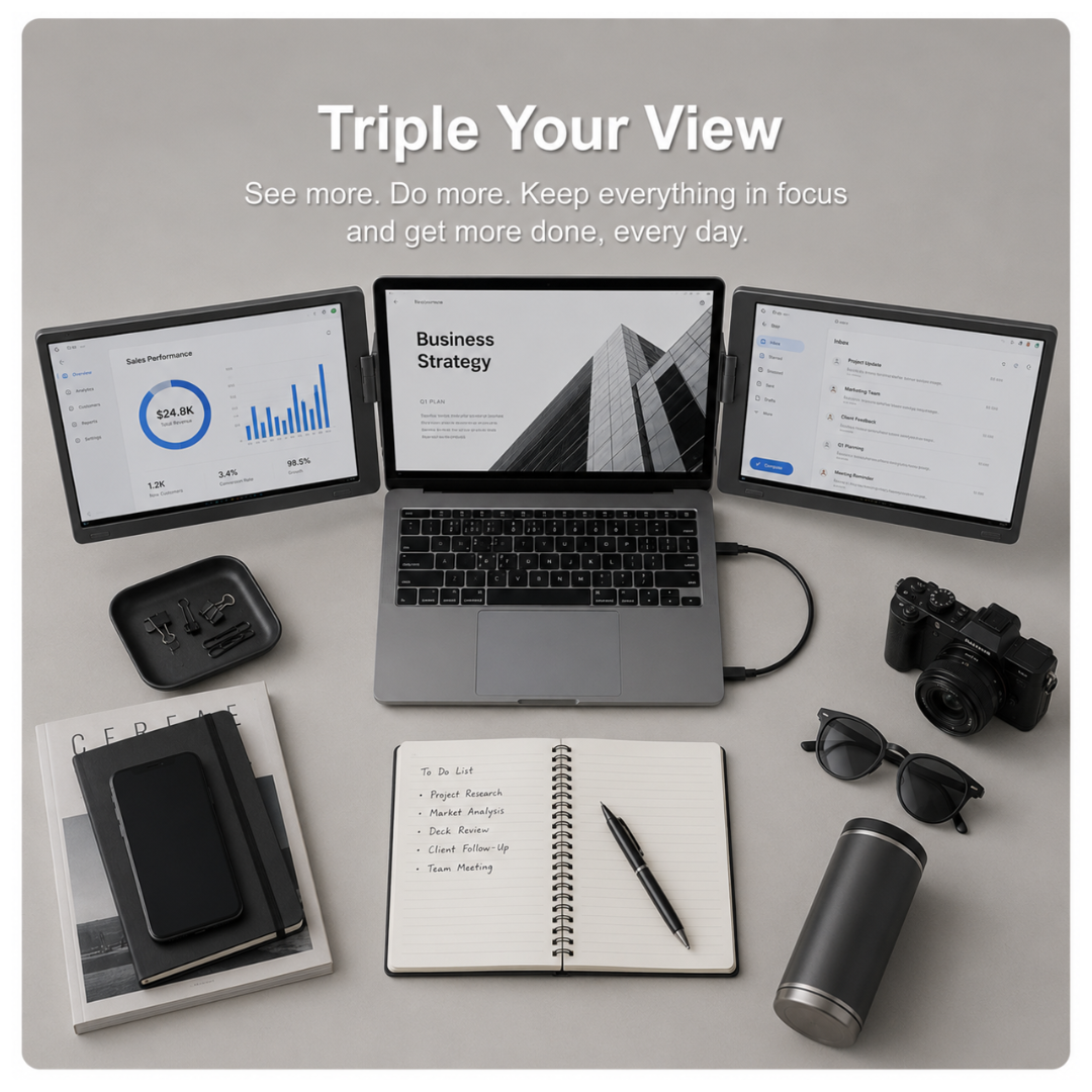 Orbit Tri-screen 14" Laptop Screen Extender